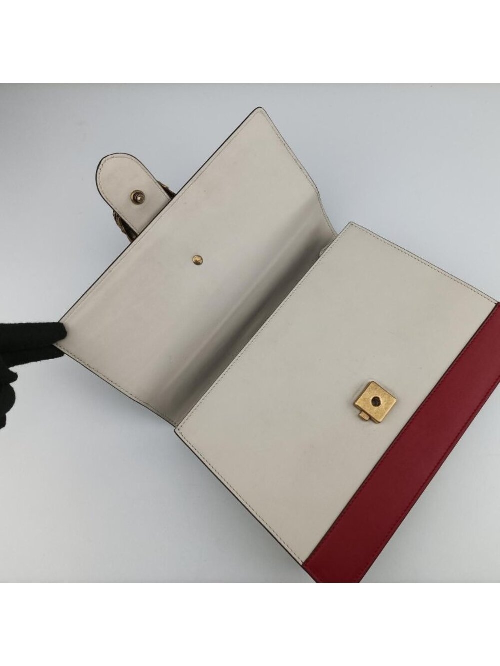 ★SOLD★ Gucci Dionysus Bamboo White Navy Red Leather Messenger Bag - Picture 15 of 15
